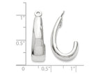 FJC Finejewelers 14k White Gold J Hoop Earring Jackets