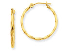 FJC Finejewelers 14k Yellow Gold Twist Hoop Earrings