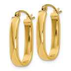 FJC Finejewelers 14k Yellow Gold Polished 3.5mm Oval Hoop Earrings