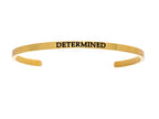 Intuitions Stainless Steel Yellow Finish determined Cuff Bangle