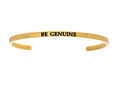 Intuitions Stainless Steel Yellow Finish be Genuine Cuff Bangle
