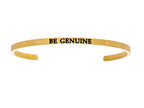Intuitions Stainless Steel Yellow Finish be Genuine Cuff Bangle