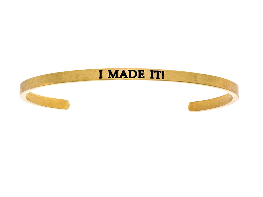 Intuitions Stainless Steel Yellow Finish i Made It! Cuff Bangle