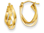 FJC Finejewelers 14k Yellow Gold Twisted Hoop Earrings
